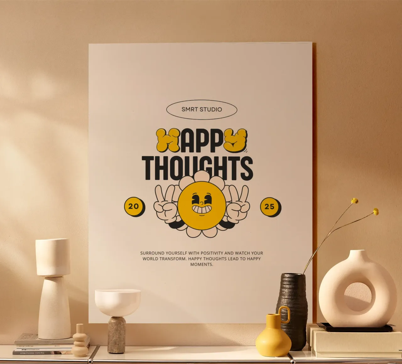 HAPPY THOUGHTS Acryl-Glas von Einfach Uebel