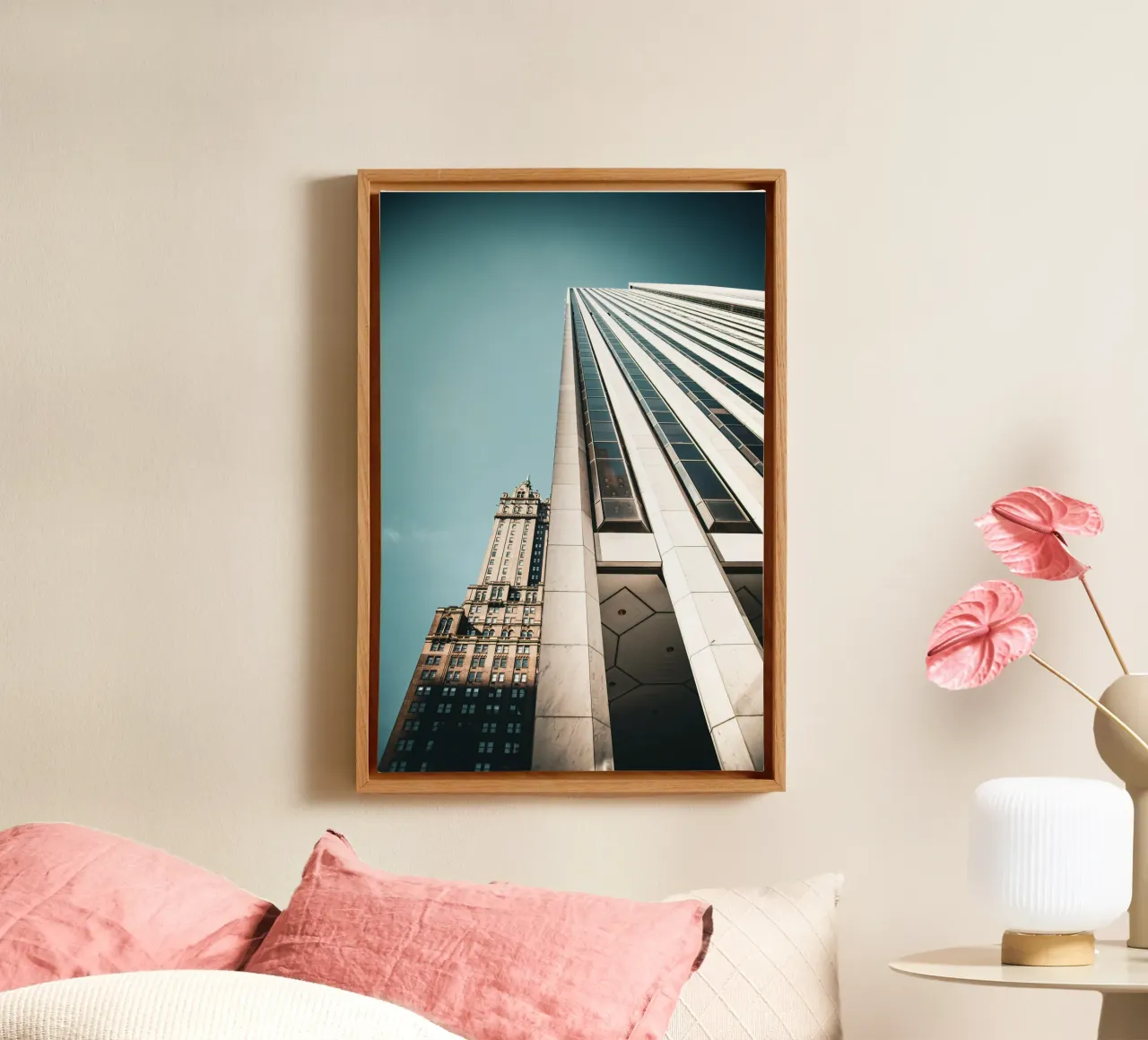 NEW YORK Skyscraper tela con Cornice a cassetta da Flo Klein