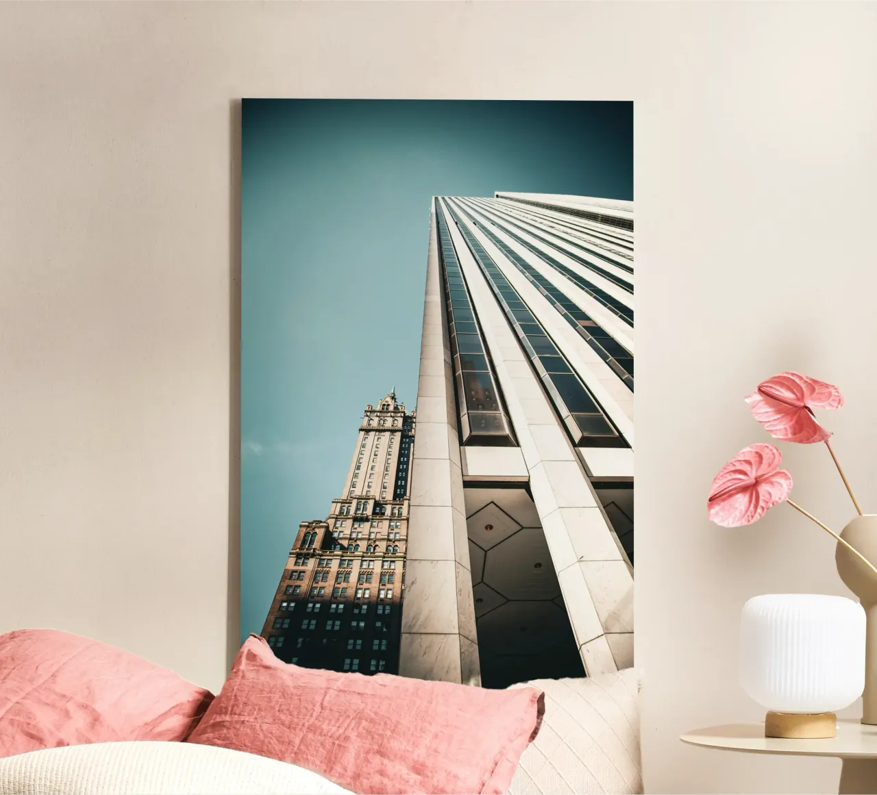 NEW YORK Skyscraper tela con Cornice a cassetta da Flo Klein