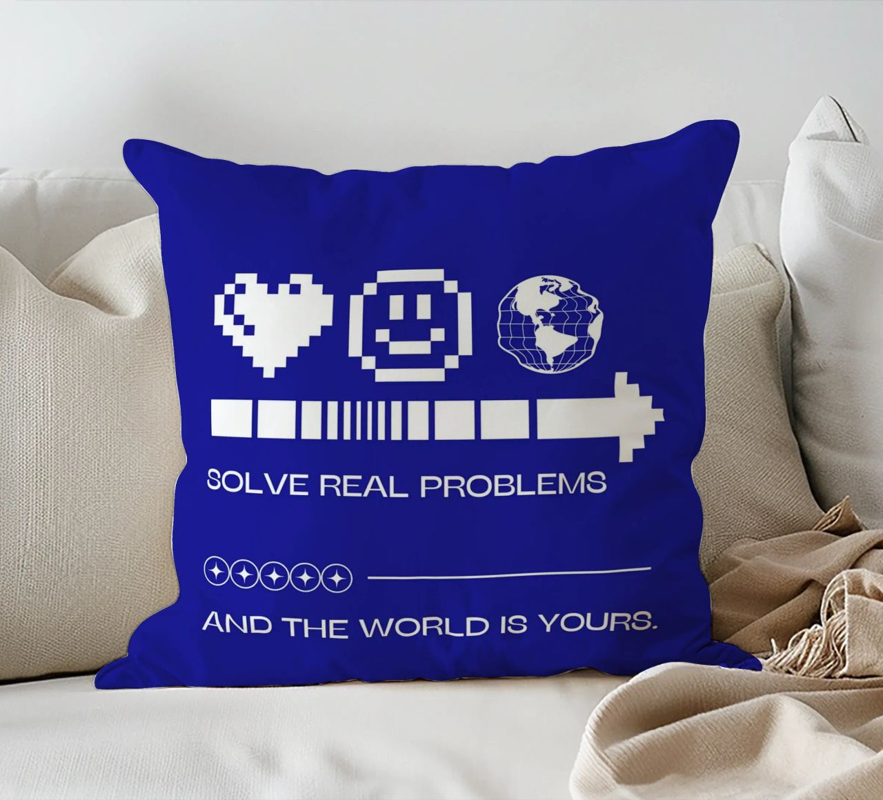 SOLVE REAL PROBLEMS cuscino da Einfach Uebel