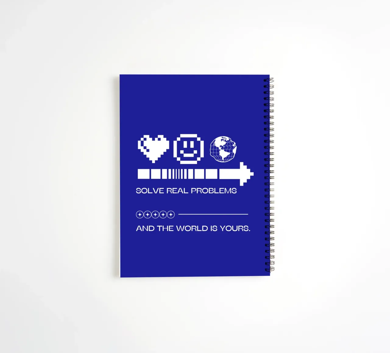 SOLVE REAL PROBLEMS spiral notebook by Einfach Uebel