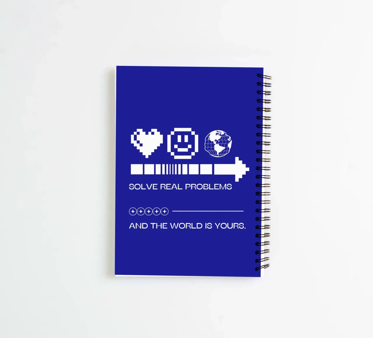 SOLVE REAL PROBLEMS spiral notebook by Einfach Uebel