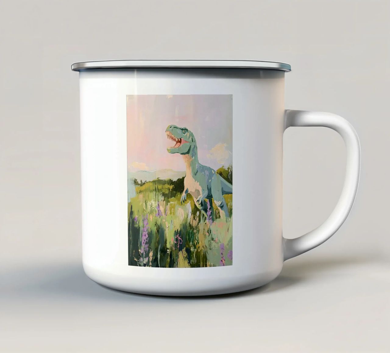 The T-Rex tazza in smalto da Gypsy Galleria