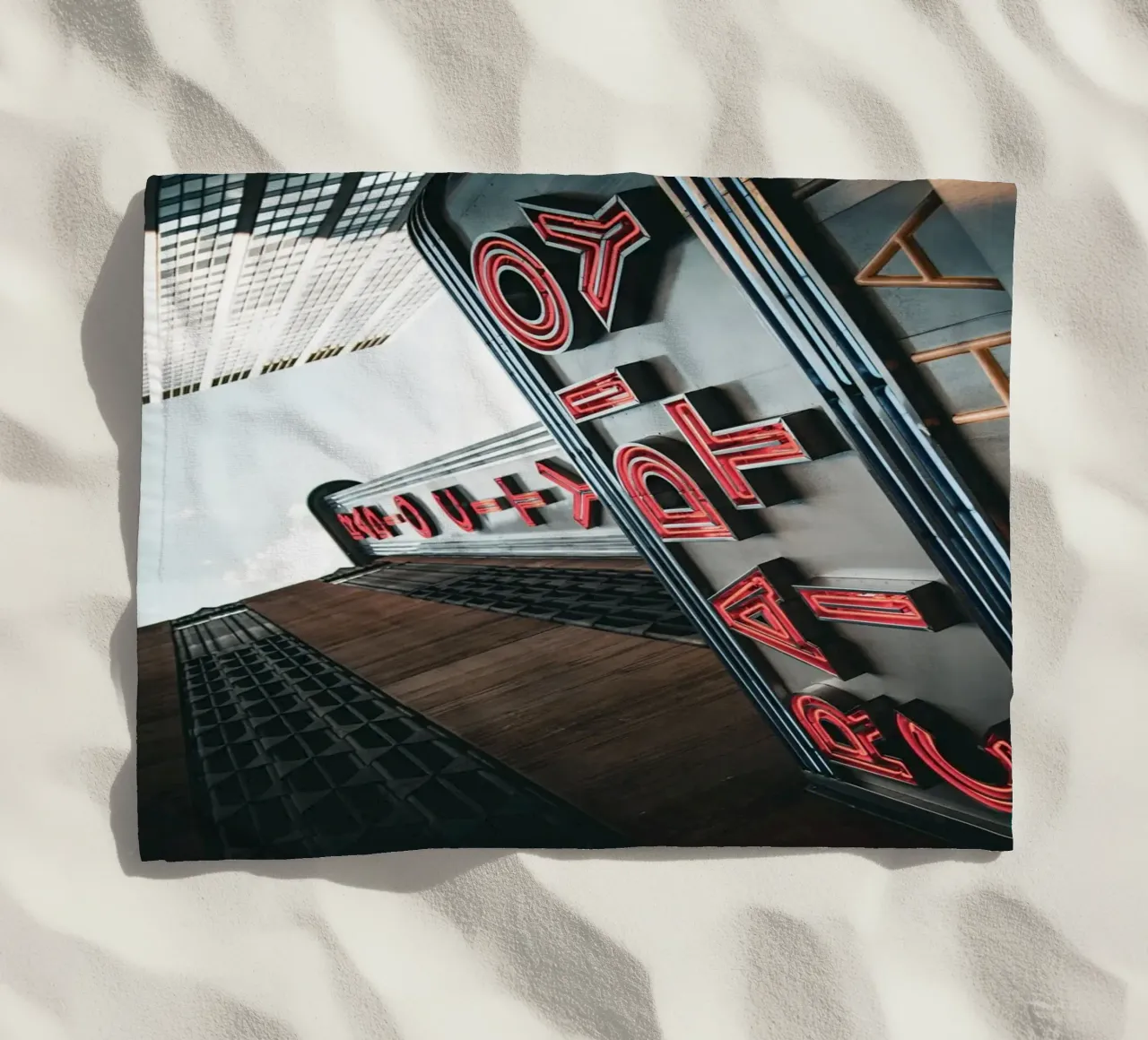 Radio City Music Hall New York beach towel by Flo Klein