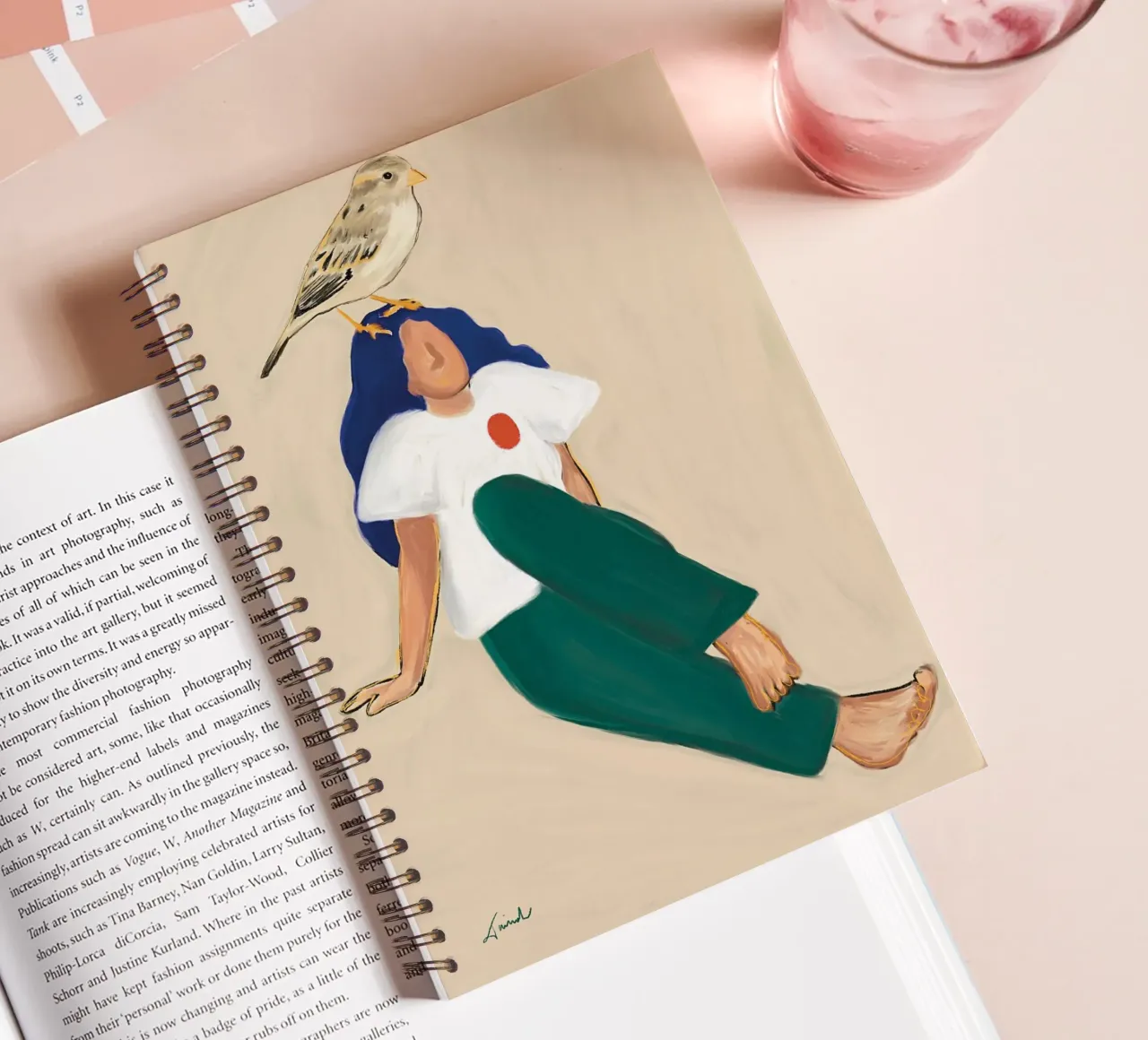 The heart of a bird spiral notebook by tainah negreiros