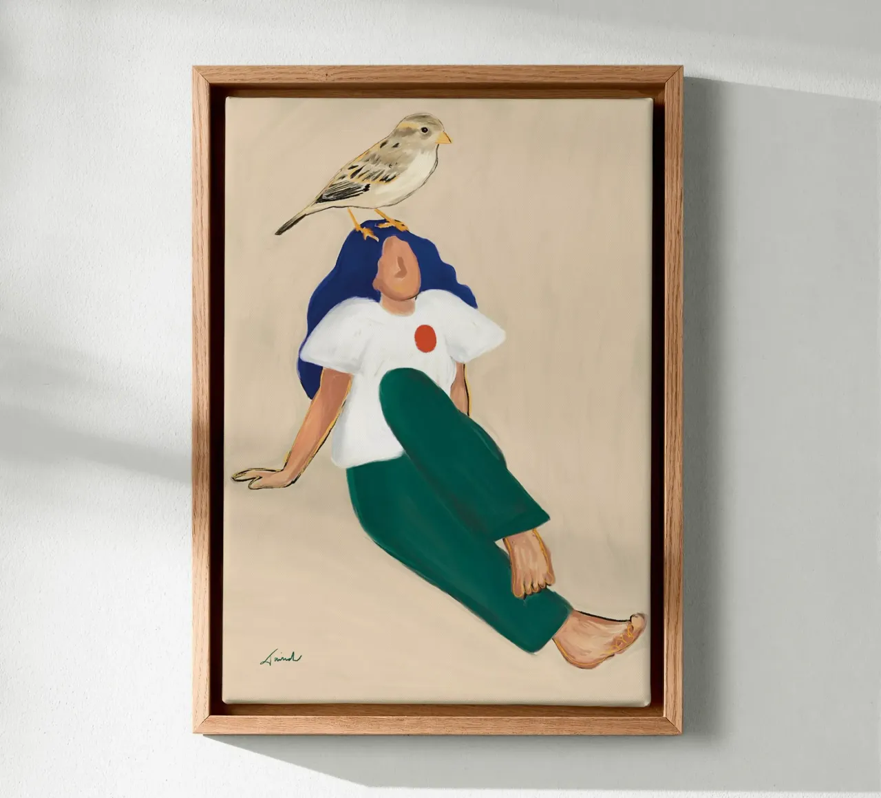 Il cuore di un uccello tela da tainah negreiros