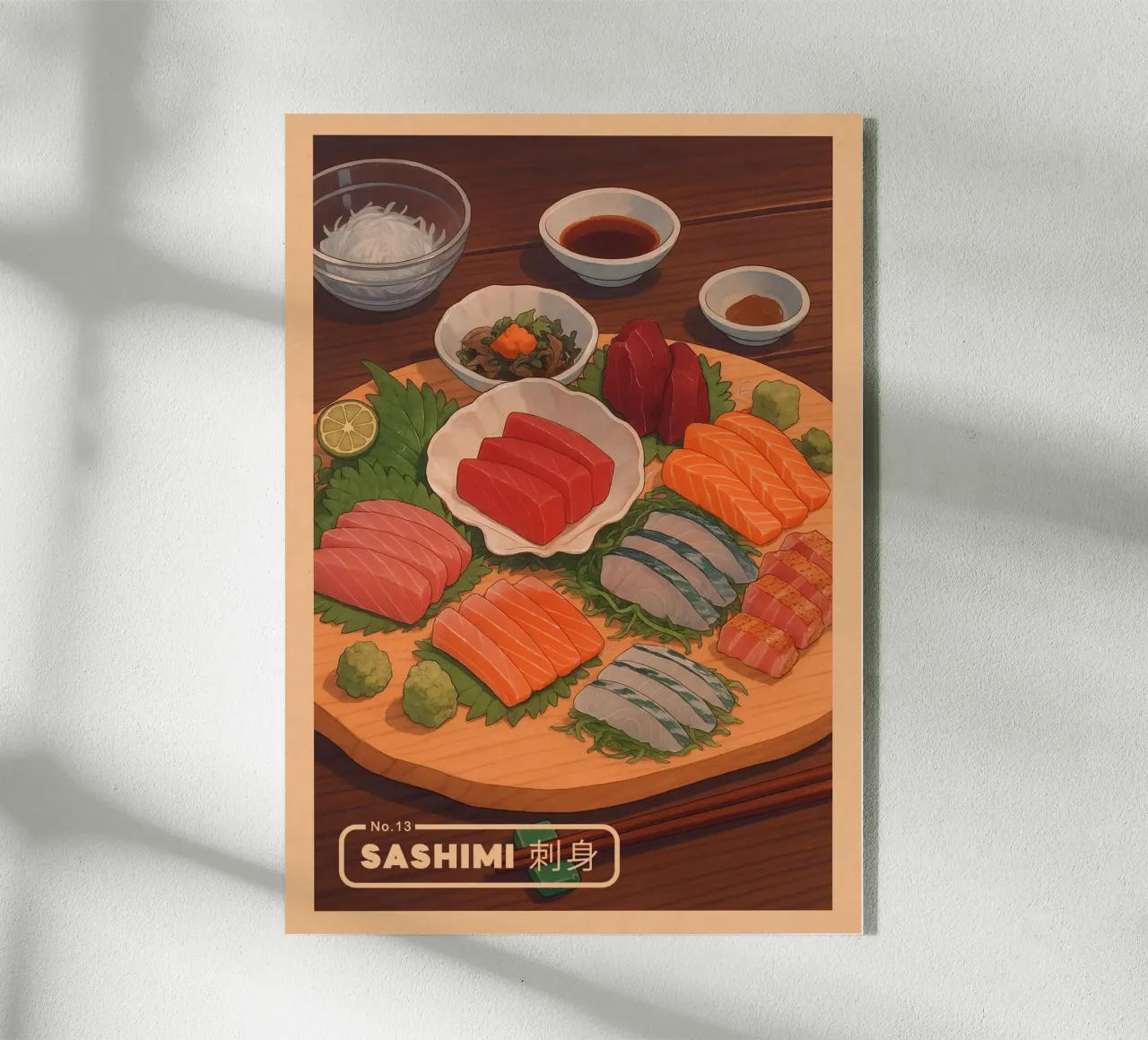 Set di sashimi in stile anime - Serie di piatti giapponesi n. 12 plexiglass da japanfox