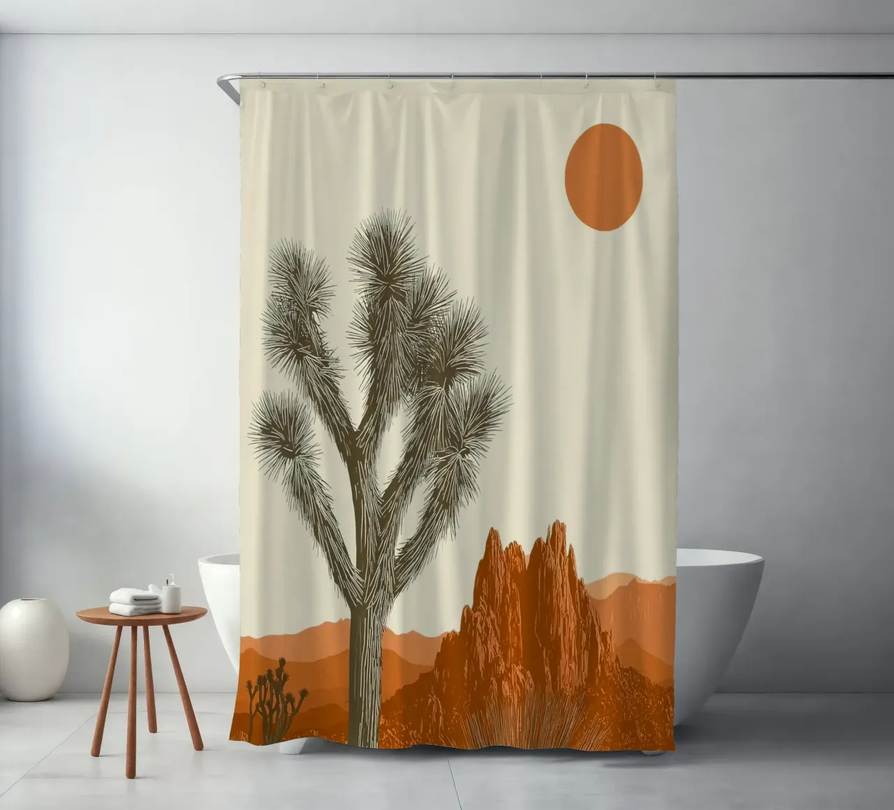 Joshua Tree Southwest Cactus Art tenda da doccia da Farlane
