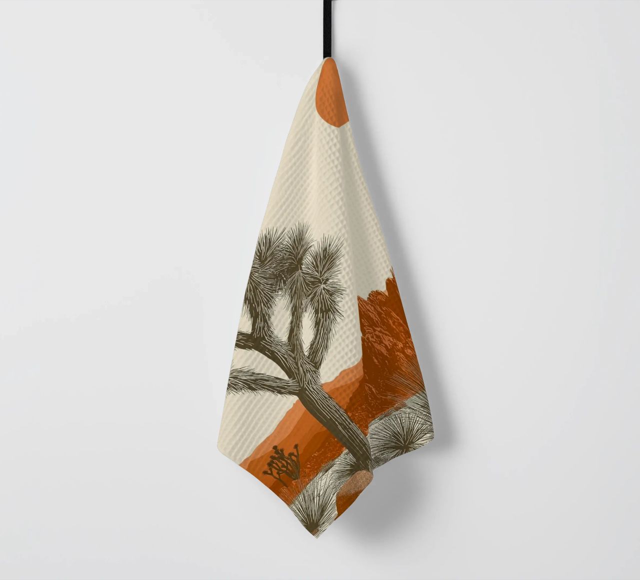Joshua Tree Southwest Cactus Art torchon de Farlane
