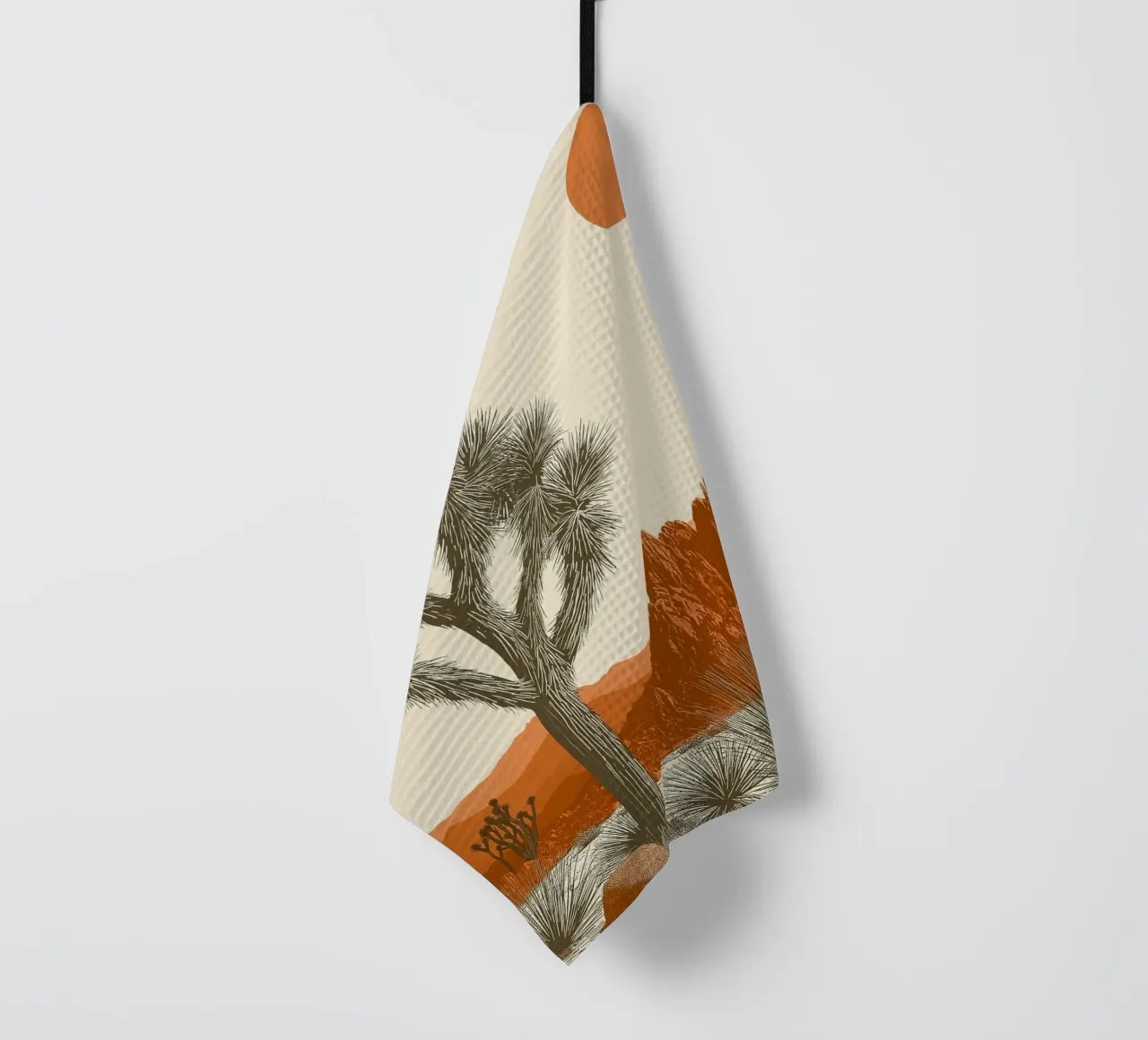 Joshua Tree Southwest Cactus Art torchon de Farlane