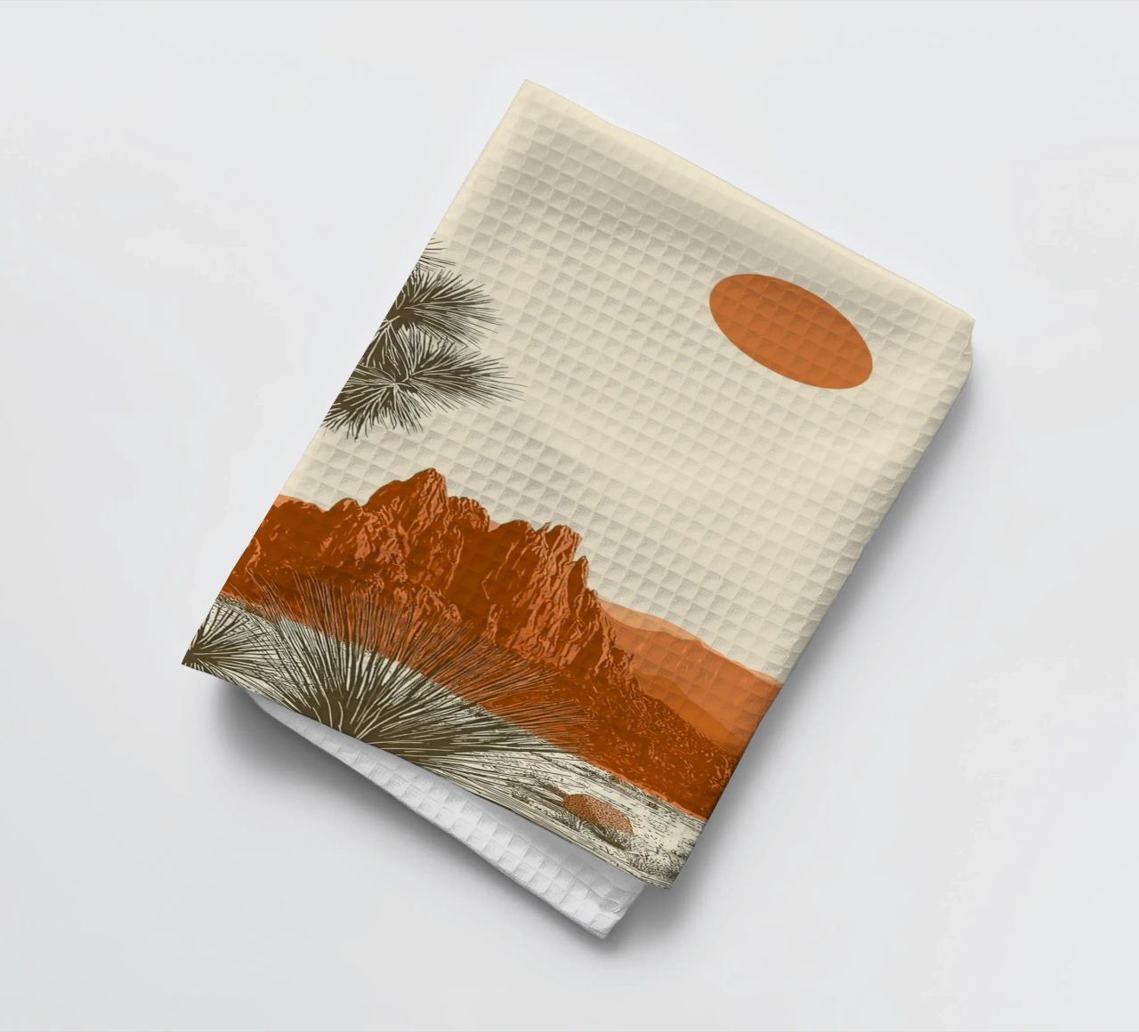 Joshua Tree Southwest Cactus Art torchon de Farlane
