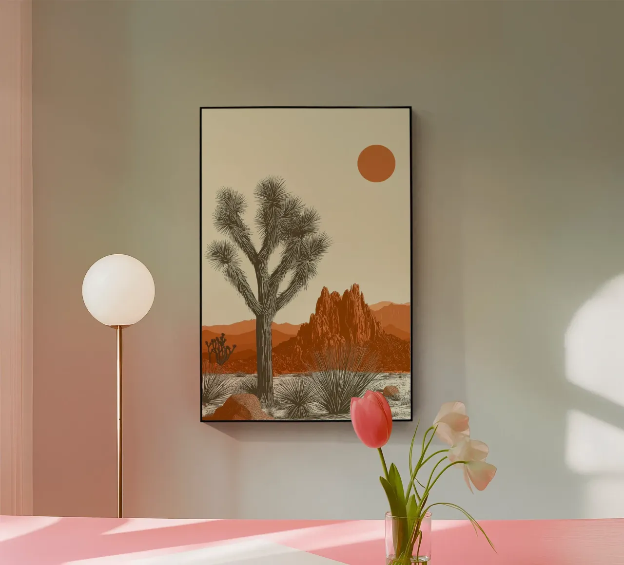 Joshua Tree Southwest Cactus Art Acryl-Glas von Farlane