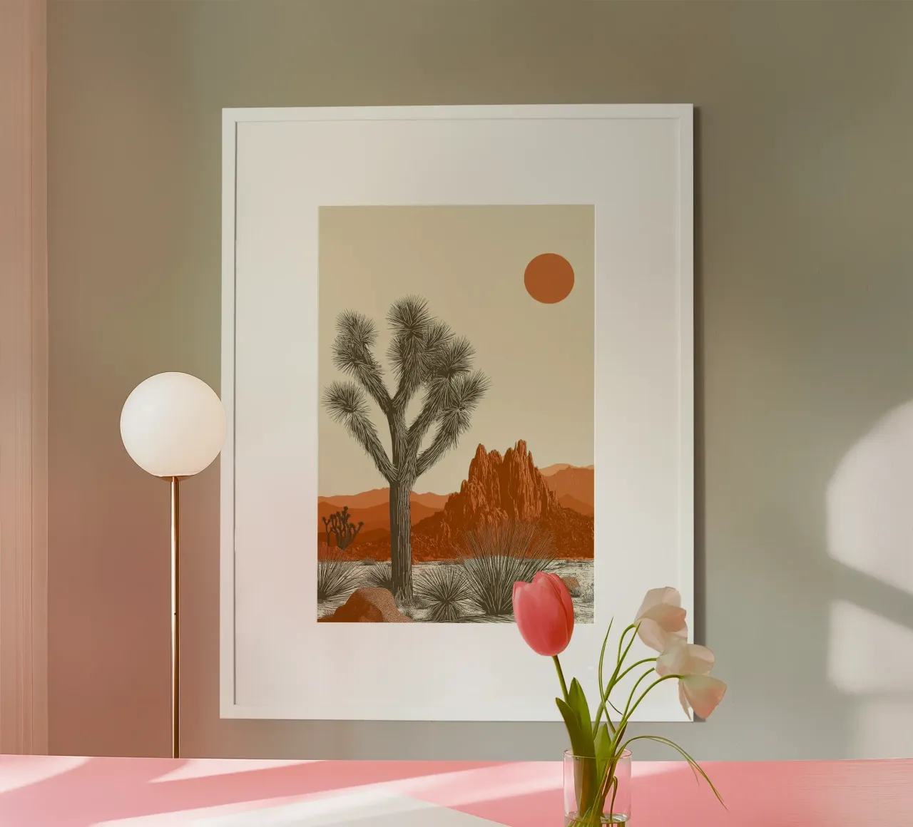 Joshua Tree Southwest Cactus Art poster da Farlane