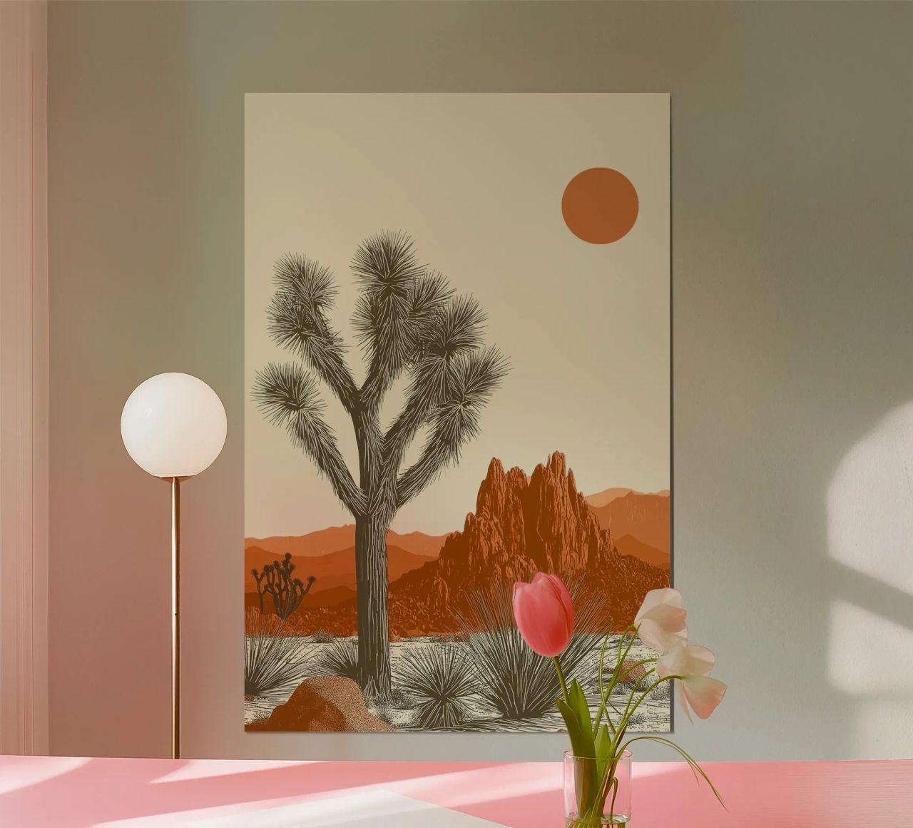 Joshua Tree Southwest Cactus Art carta hahnemühle da Farlane