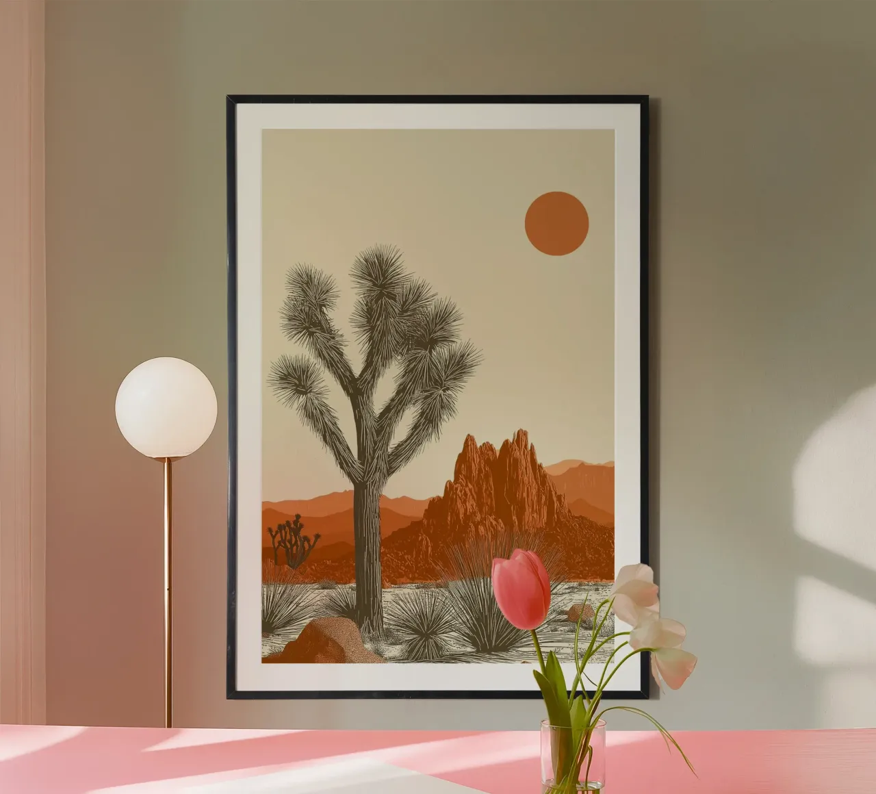 Joshua Tree Southwest Cactus Art poster da Farlane