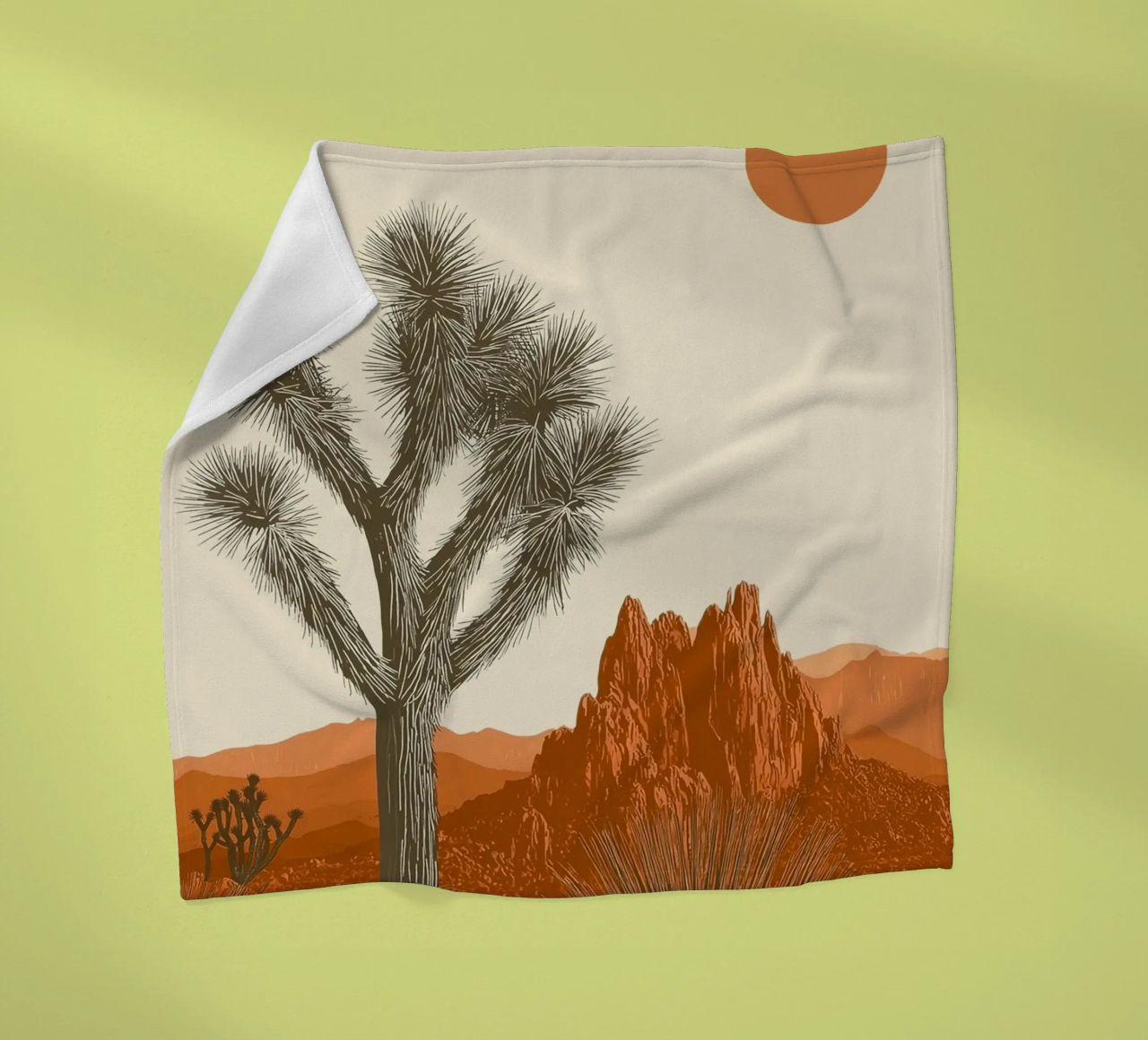 Joshua Tree Southwest Cactus Art coperta in pile da Farlane