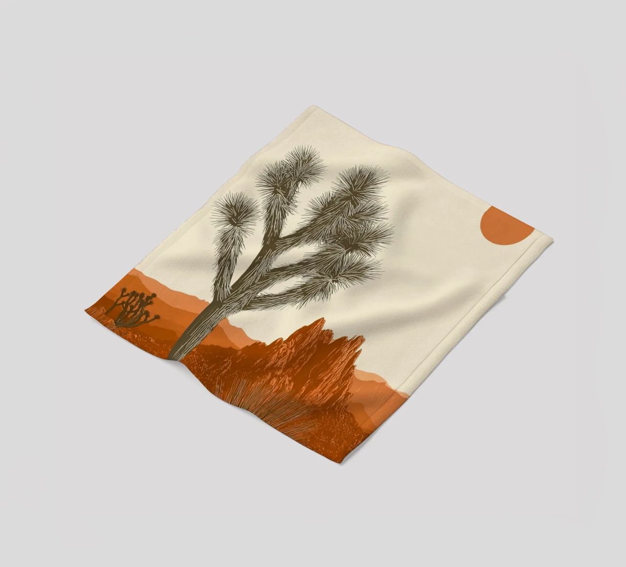 Joshua Tree Southwest Cactus Art coperta in pile da Farlane