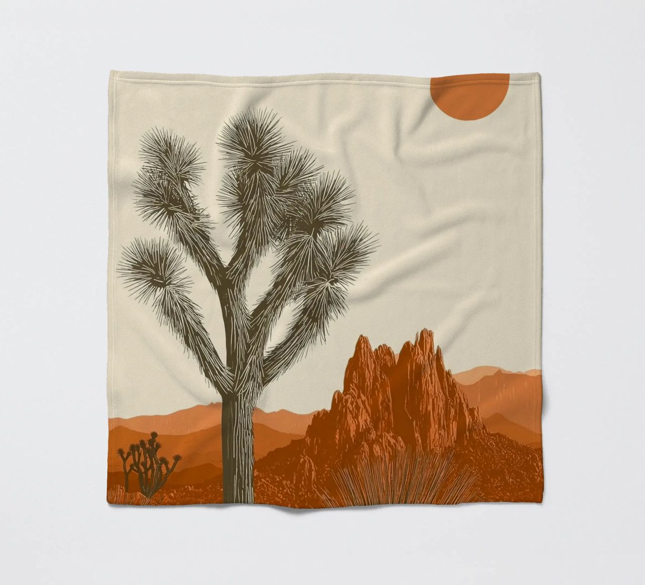 Joshua Tree Southwest Cactus Art coperta in pile da Farlane