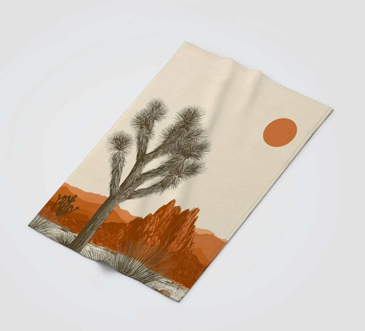 Joshua Tree Southwest Cactus Art coperta in pile da Farlane