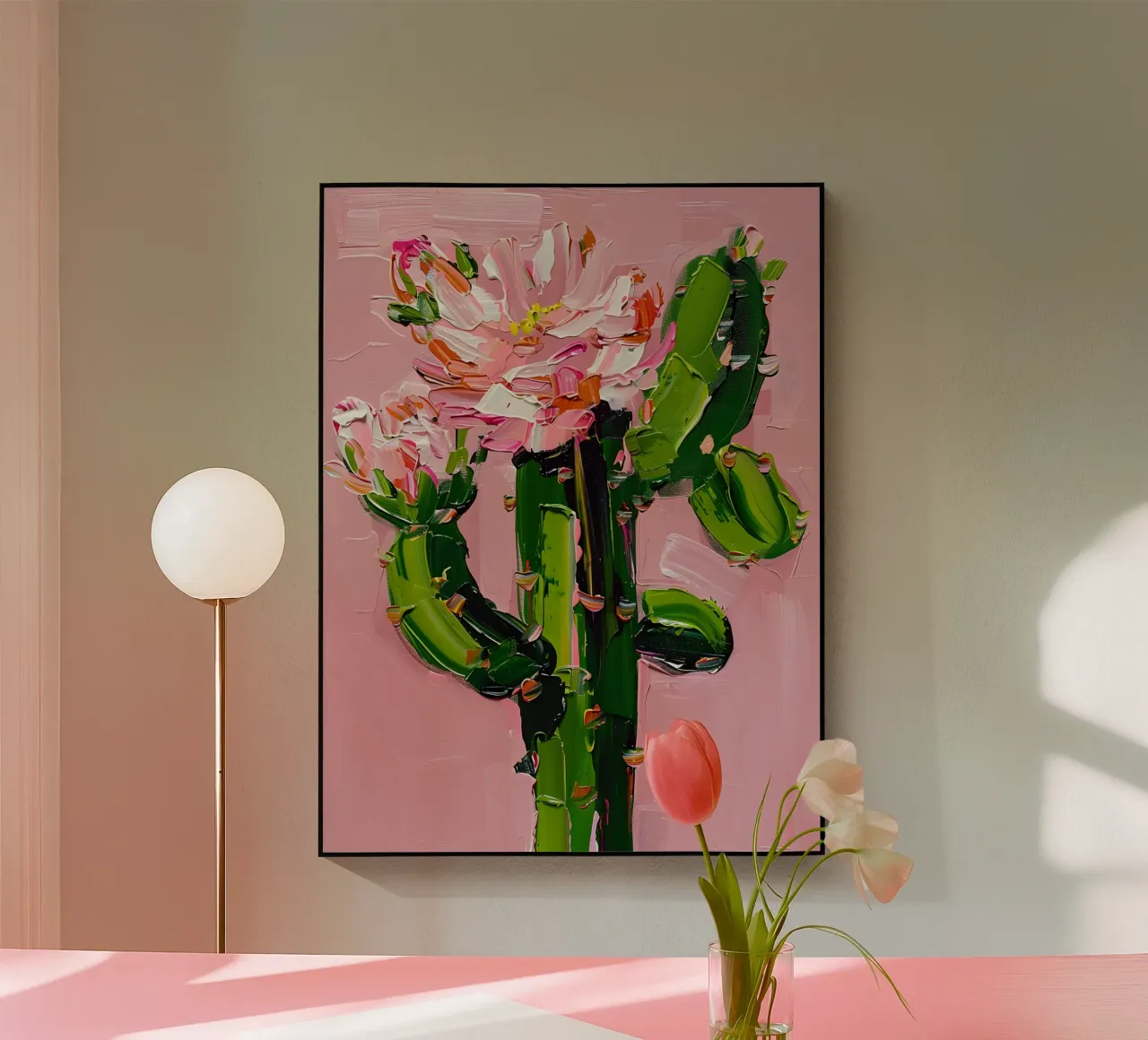 Blooming Cactus acrylic glass by Gypsy Galleria