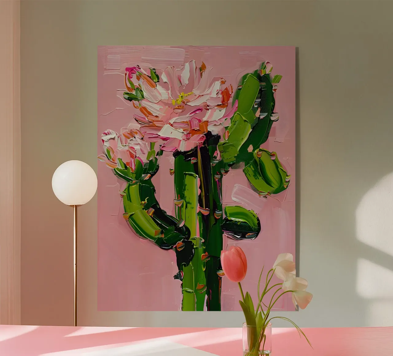 Blooming Cactus acrylic glass by Gypsy Galleria