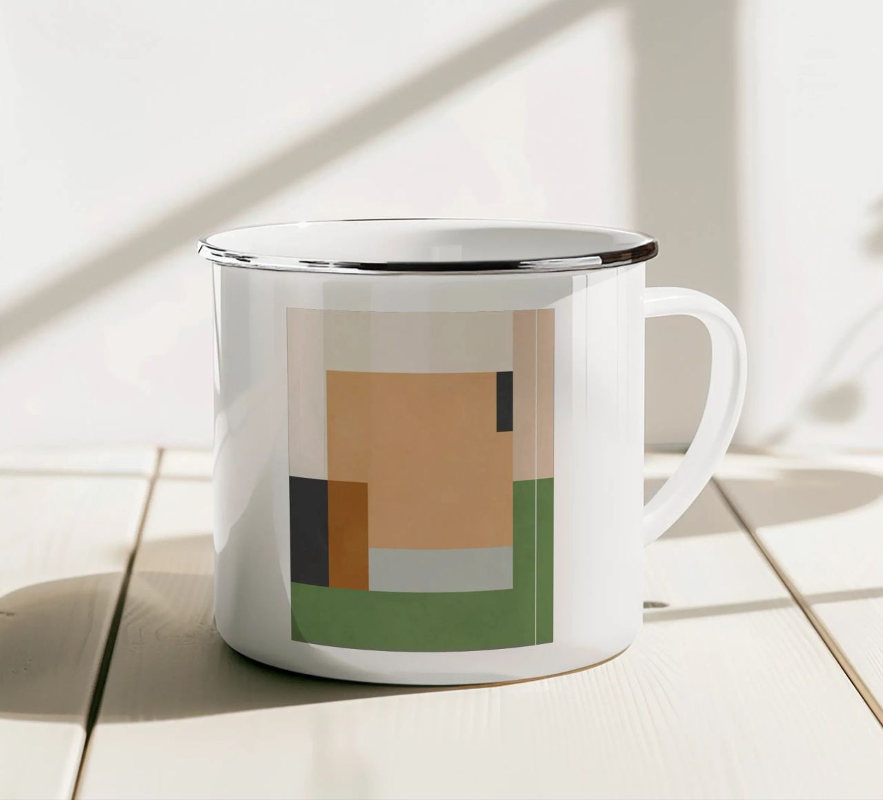 Geometria minimalista 21 tazza in smalto da Gaite