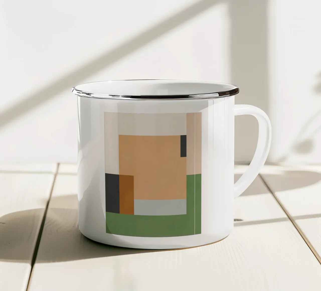 Geometria minimalista 21 tazza in smalto da Gaite