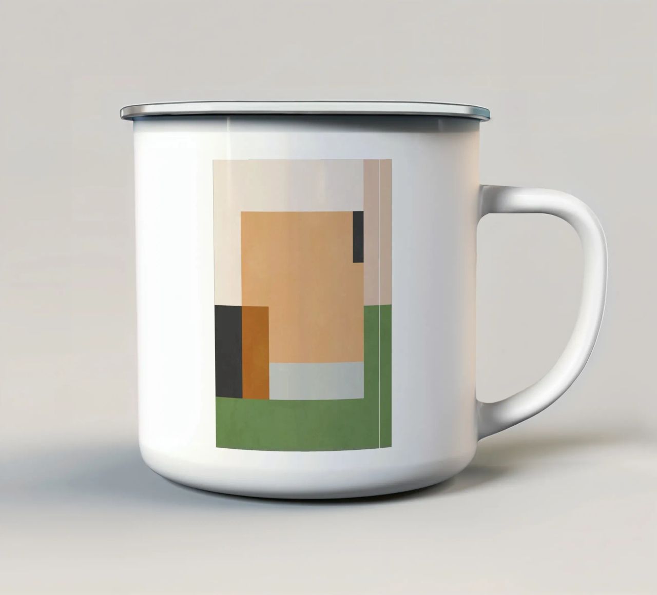 Geometria minimalista 21 tazza in smalto da Gaite