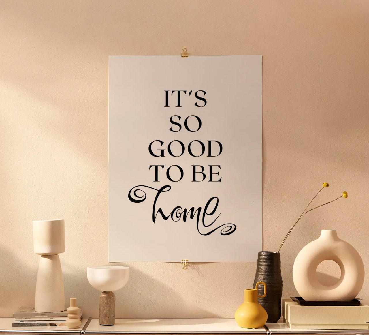 ES IST SO GUT, zu Hause zu sein Poster von ArtDesign by KBK