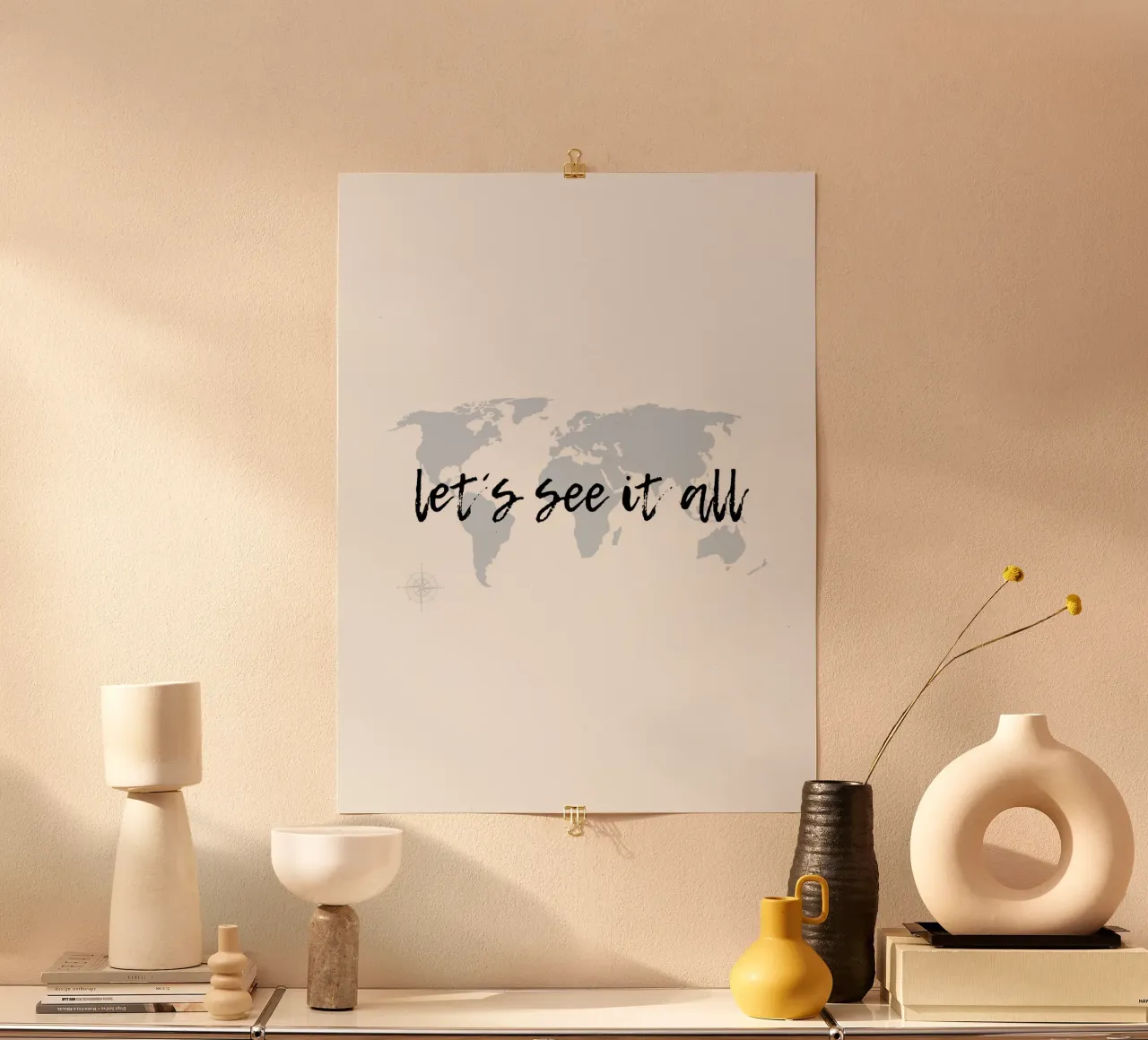 vediamo tutto poster con telaio in legno da ArtDesign by KBK
