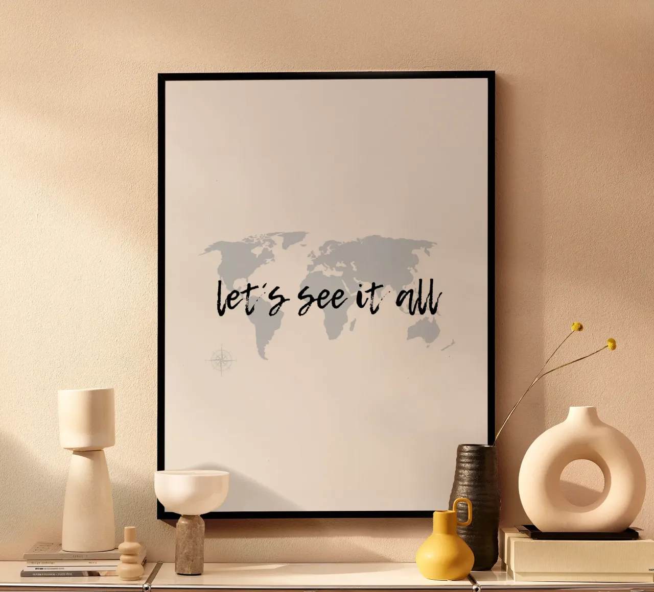 vediamo tutto poster con telaio in legno da ArtDesign by KBK