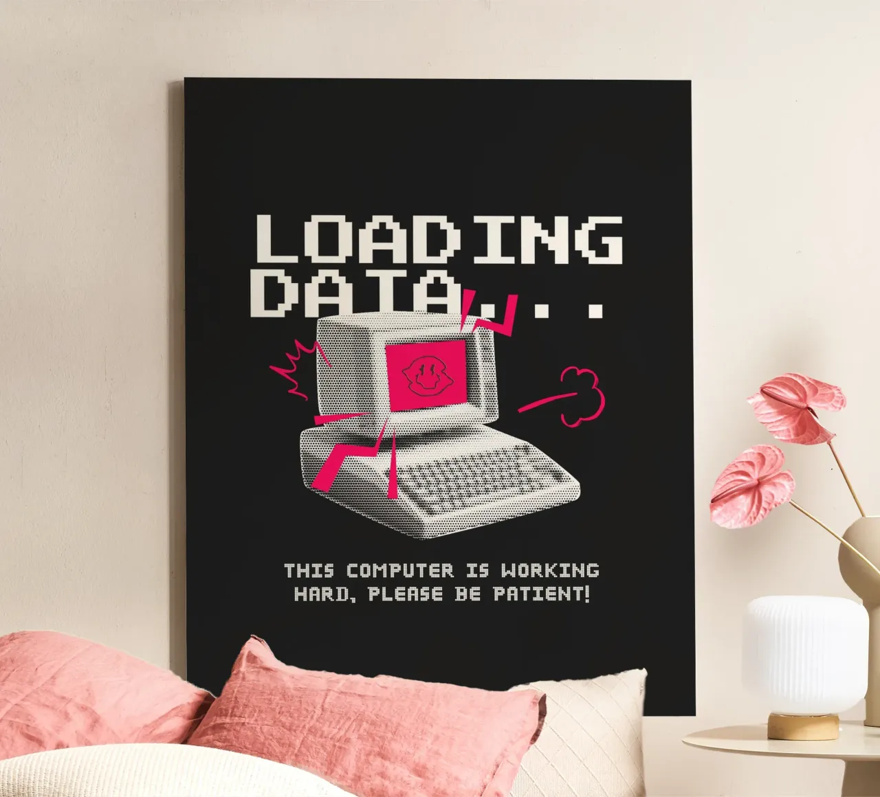 LOADING DATA Leinwand von Einfach Uebel
