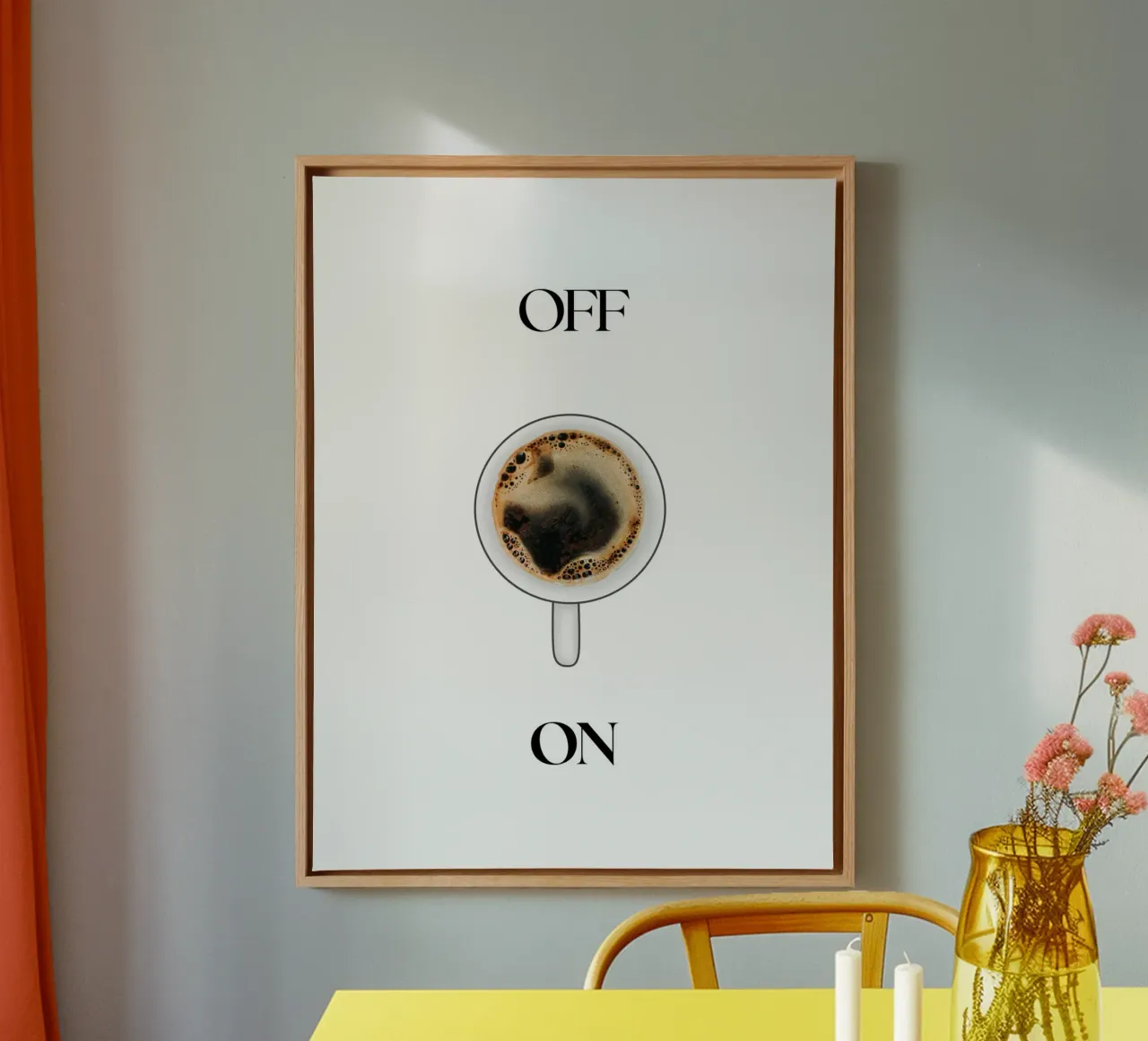 coffee on canvas met Baklijst van ArtDesign by KBK