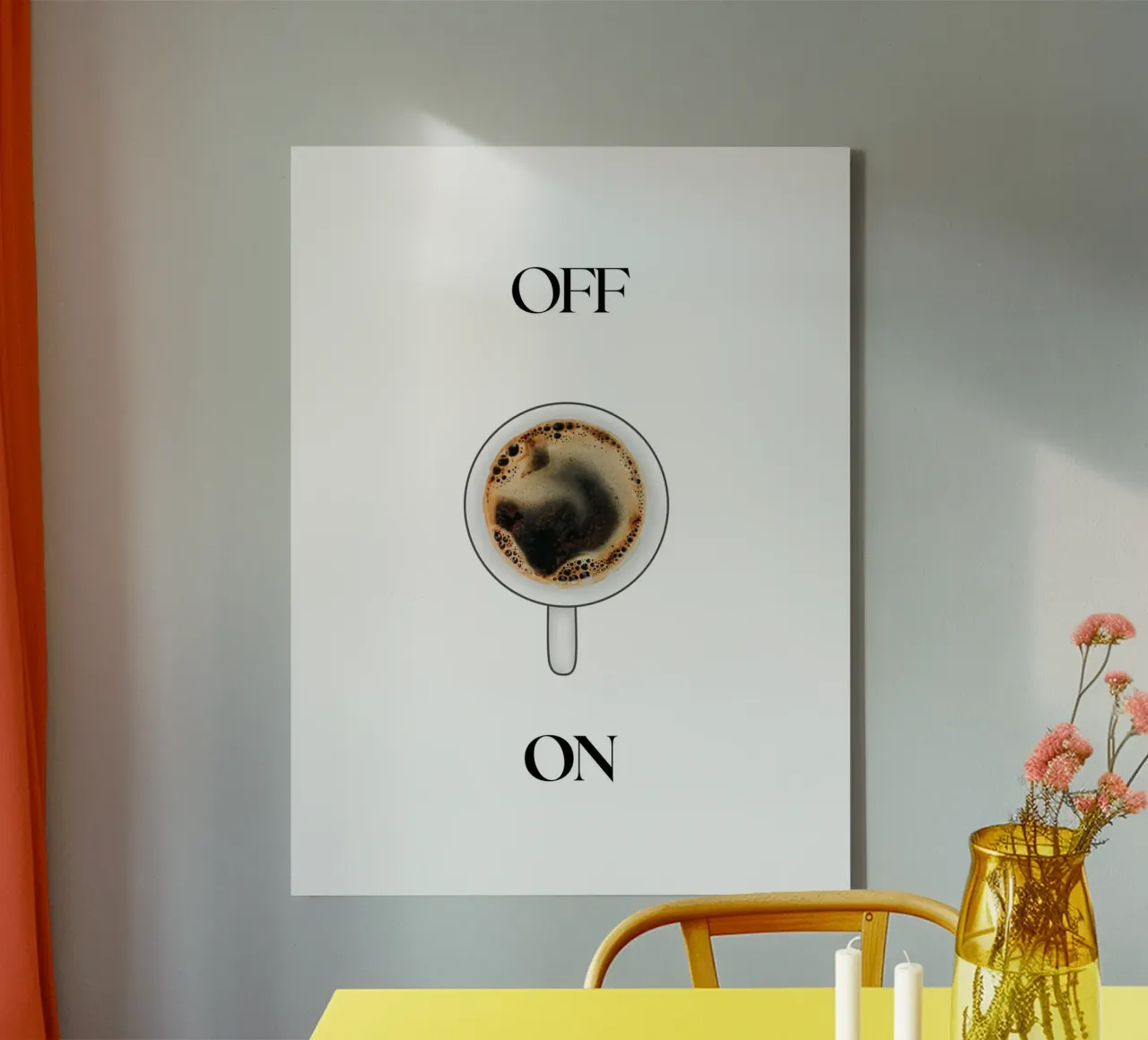 coffee on canvas met Baklijst van ArtDesign by KBK