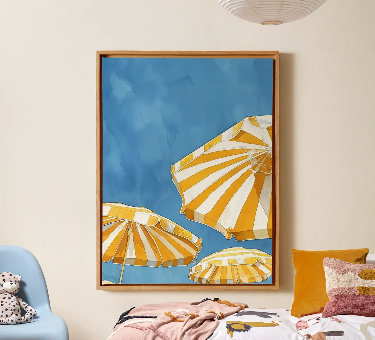 A Day at the Beach canvas met Baklijst van Gypsy Galleria