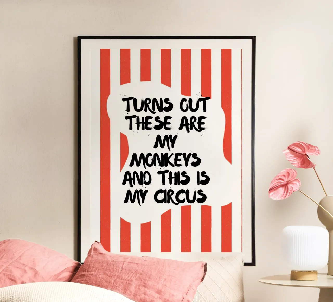 TURNS OUT THESE ARE MY MONKEYS AND THIS IS MY CIRCUS carta hahnemühle da ArtDesign by KBK