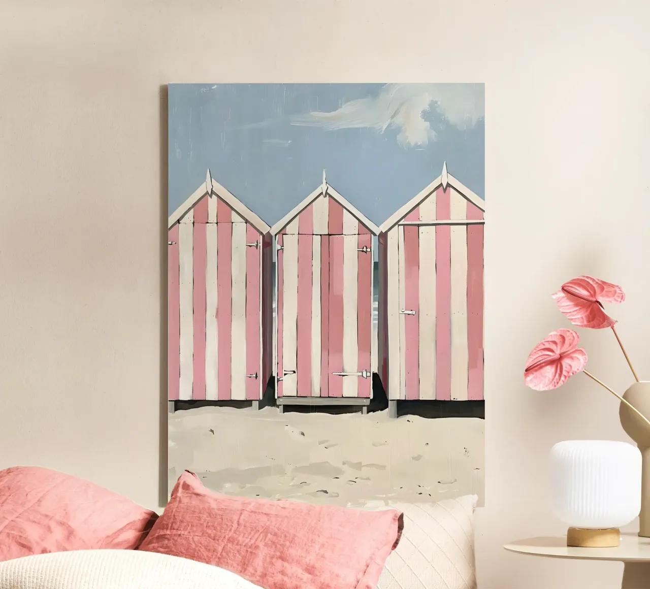 A Day at the Beach canvas met Baklijst van Gypsy Galleria