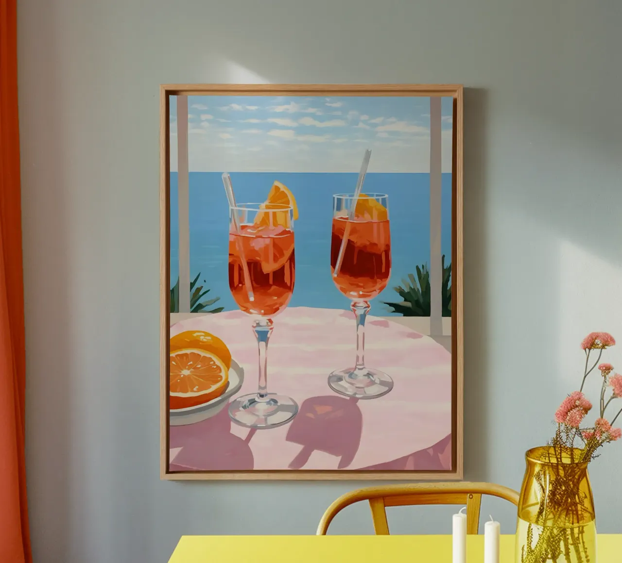 Aperol Spritz canvas met Baklijst van Gypsy Galleria
