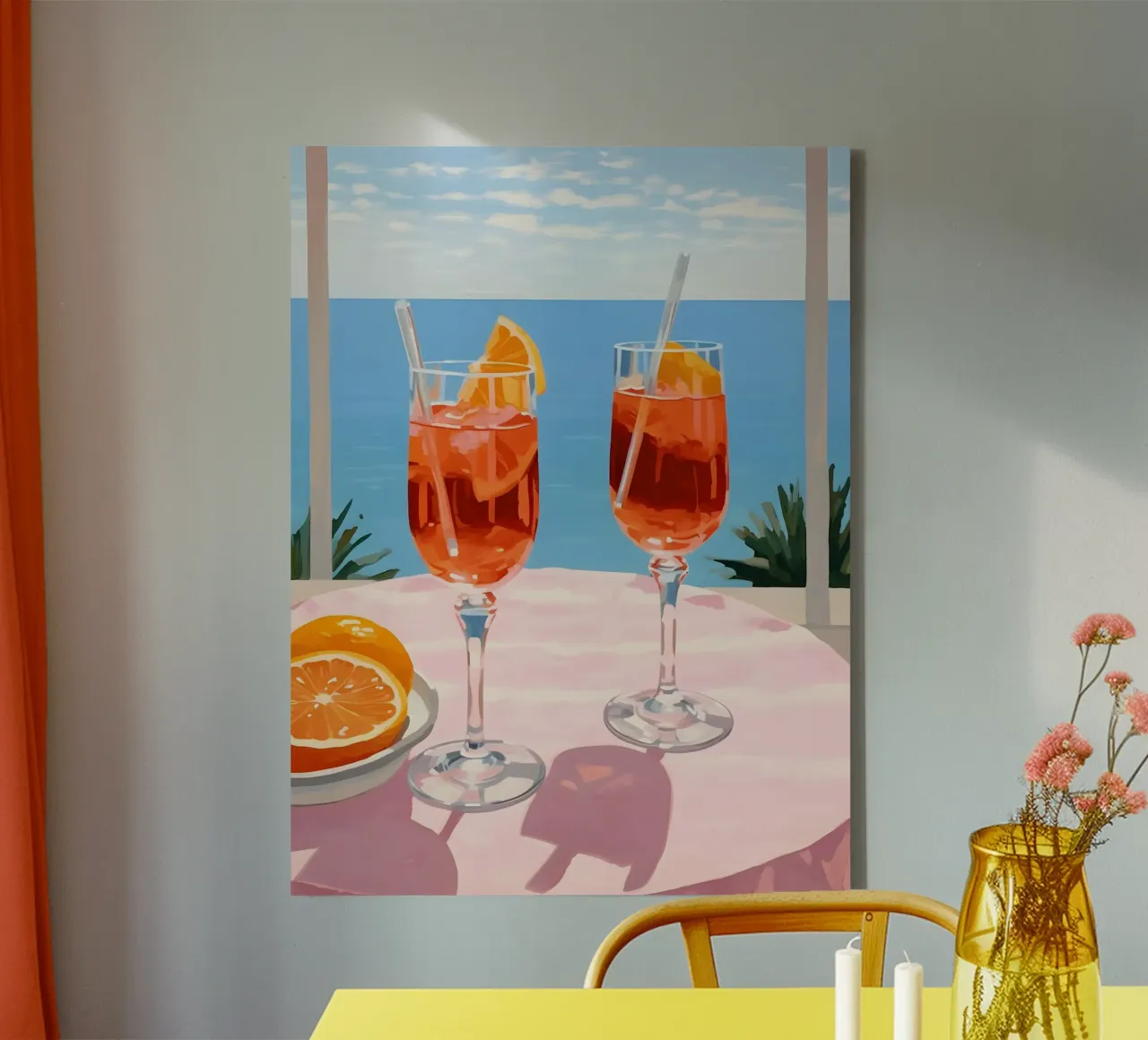 Aperol Spritz canvas met Baklijst van Gypsy Galleria