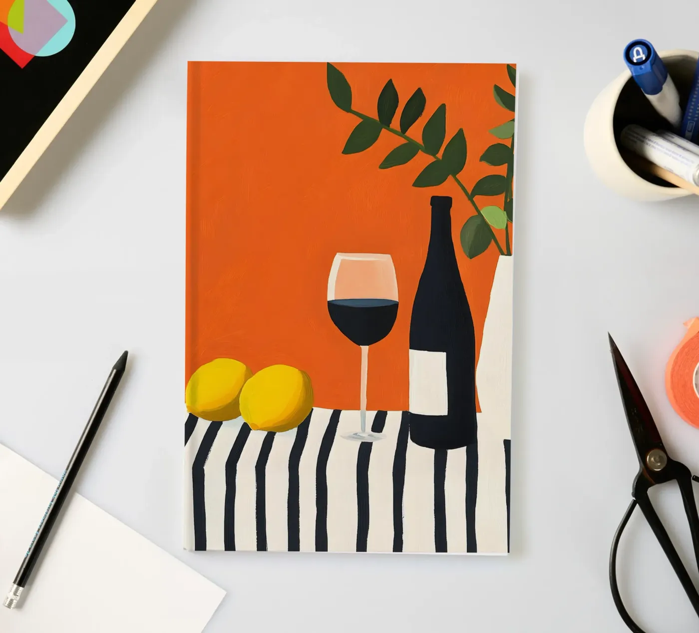 Wine Table notebook by Gypsy Galleria