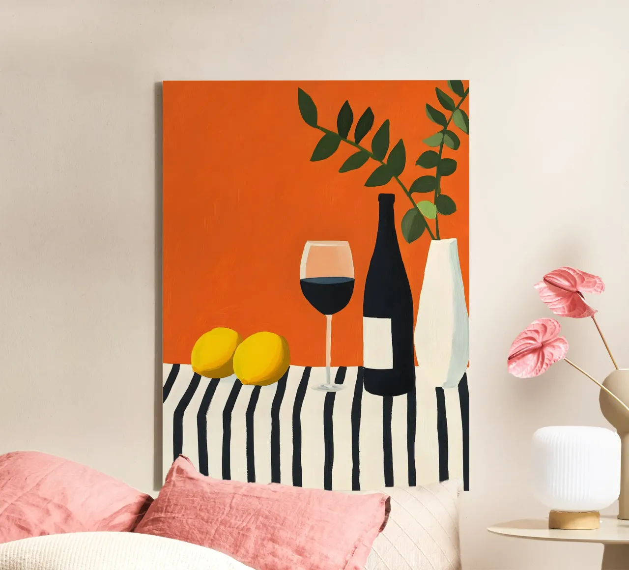 Wine Table canvas by Gypsy Galleria