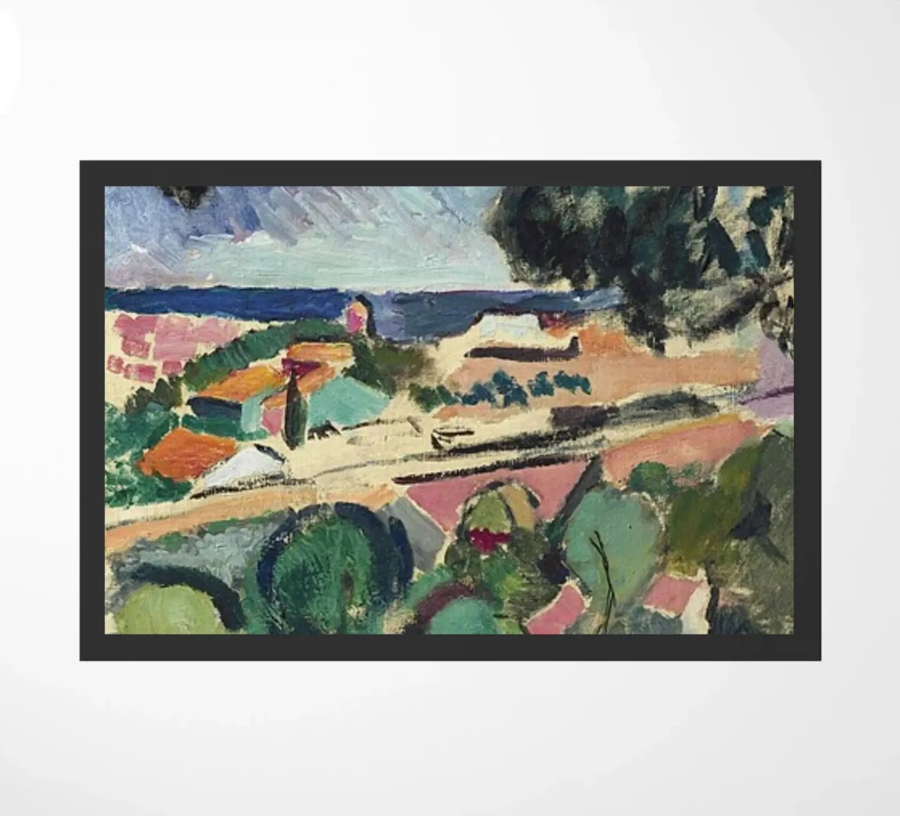 Henri Matisse, Moderne Muurkunst, Groene Poster Landschapsprint deurmat van ArtHaus