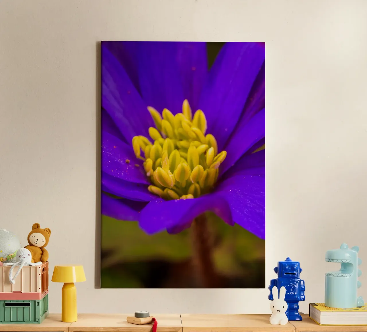 Balkan anemone with yellow pistil canvas by Marcus Beckert | Fotografie