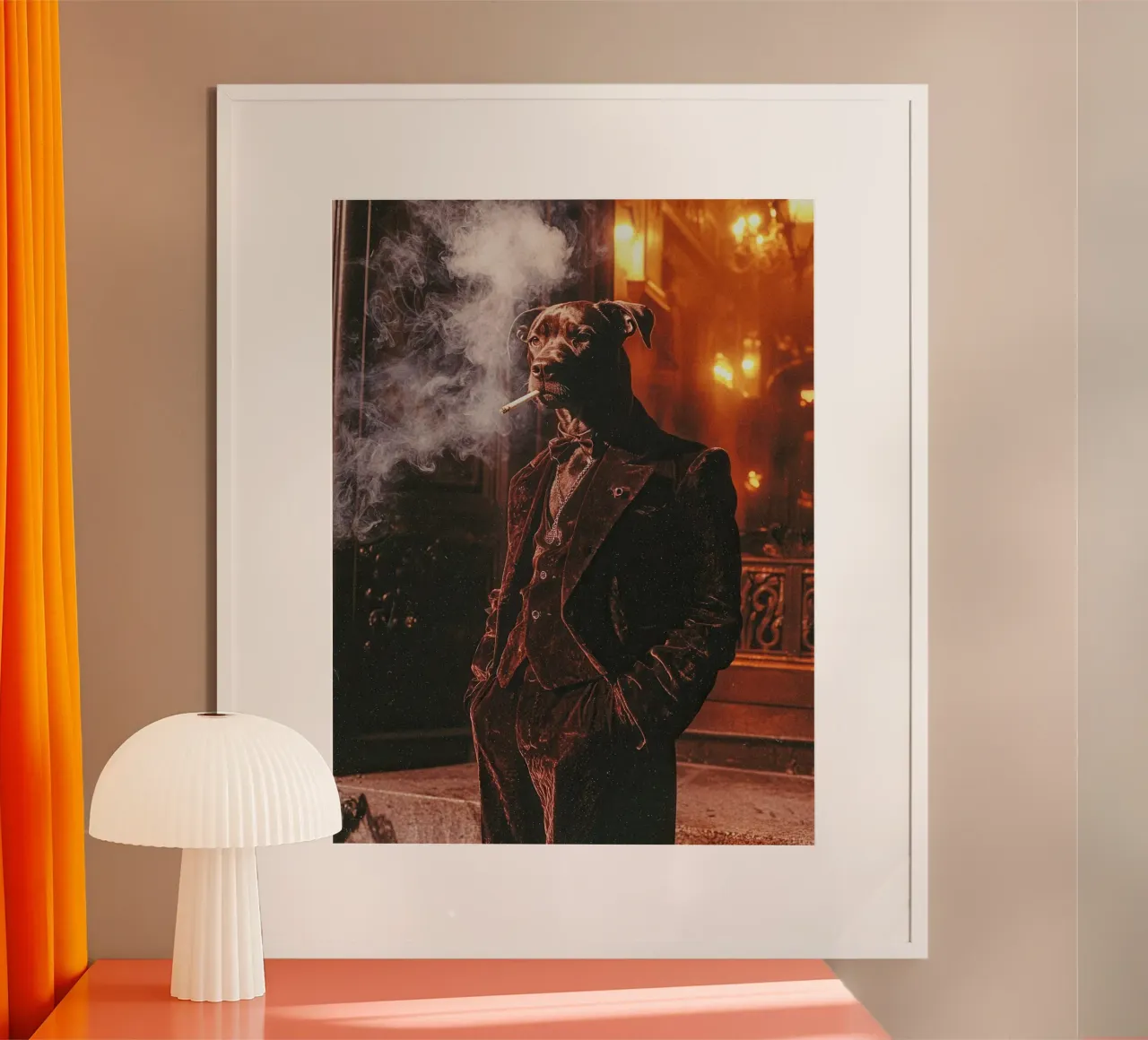 Léonard poster con telaio in plastica da Affiches Chien Originales – Dogland