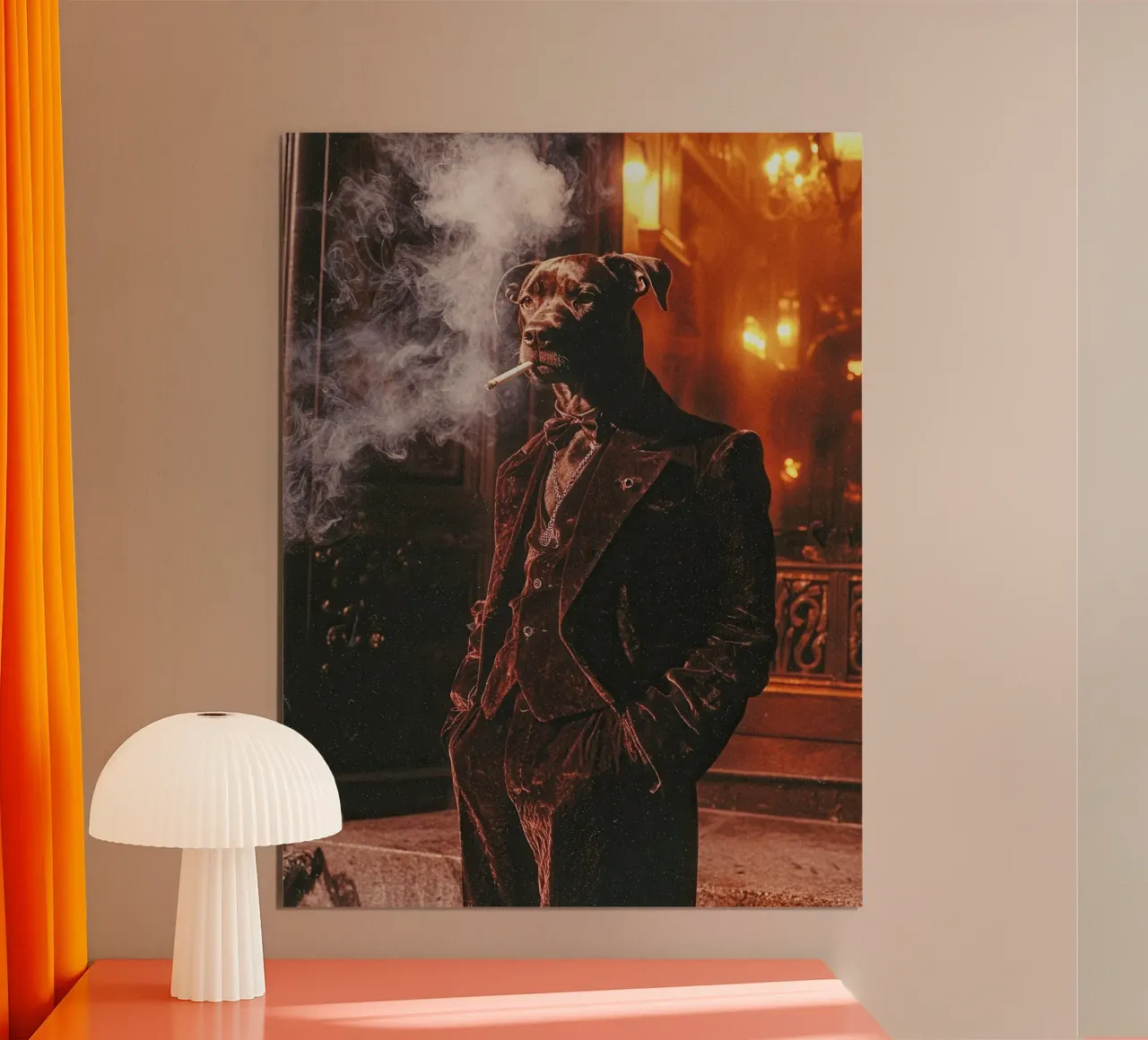 Léonard poster con telaio in plastica da Affiches Chien Originales – Dogland
