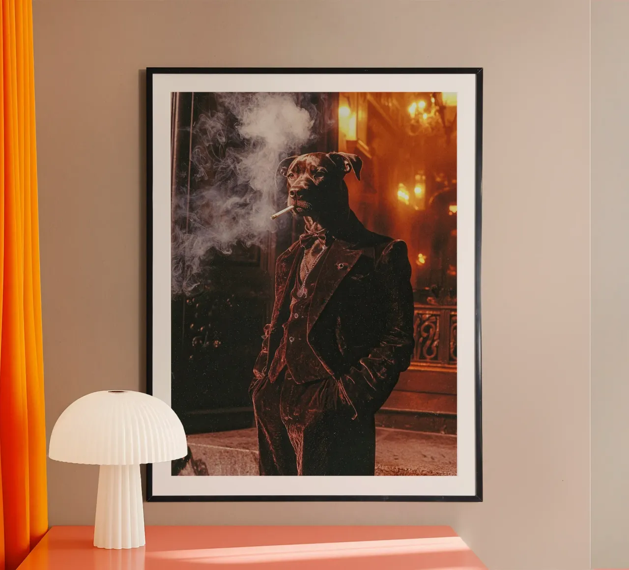 Léonard poster con telaio in plastica da Affiches Chien Originales – Dogland