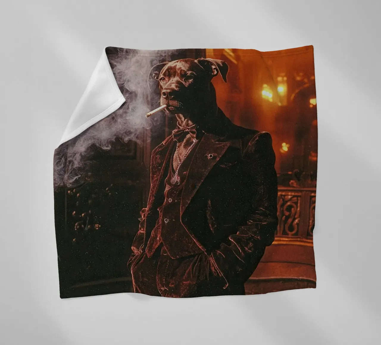 Léonard coperta in pile da Affiches Chien Originales – Dogland