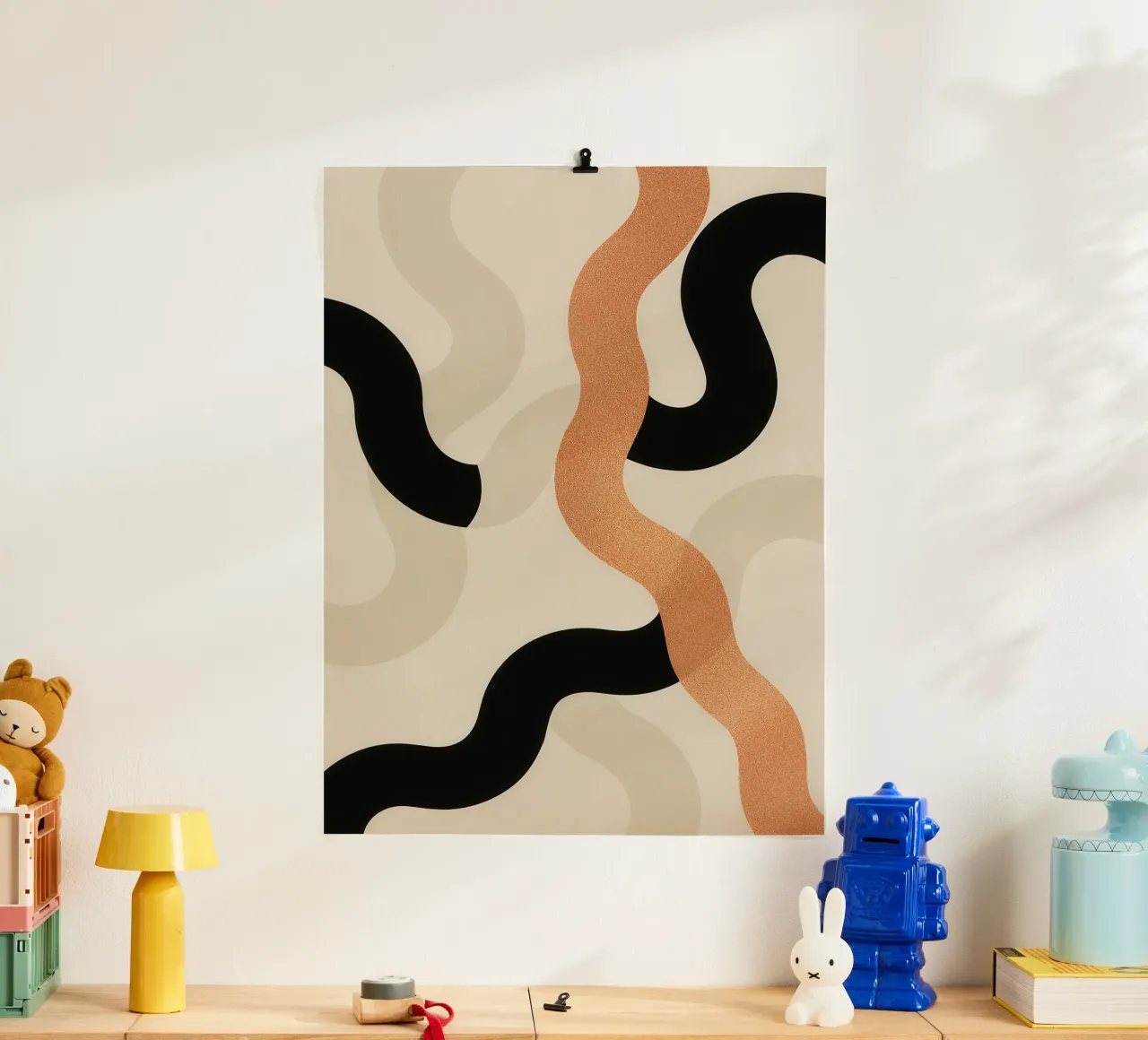 Onde bianche, nere e oro rosa carta hahnemühle da Aquarevo