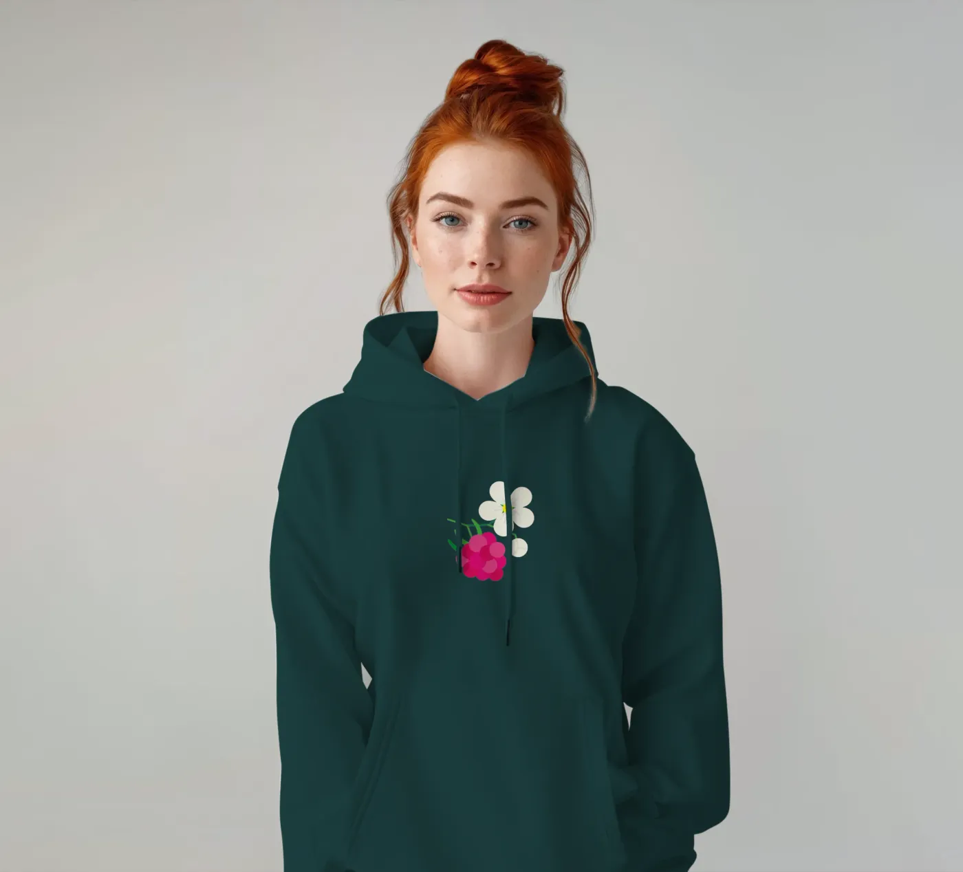 Raspberry hoodie by Lidia Blomgren