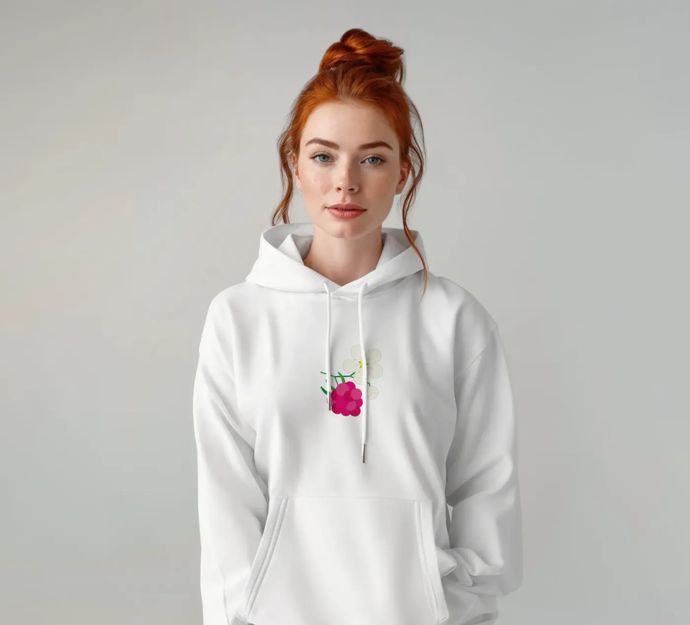Raspberry hoodie by Lidia Blomgren